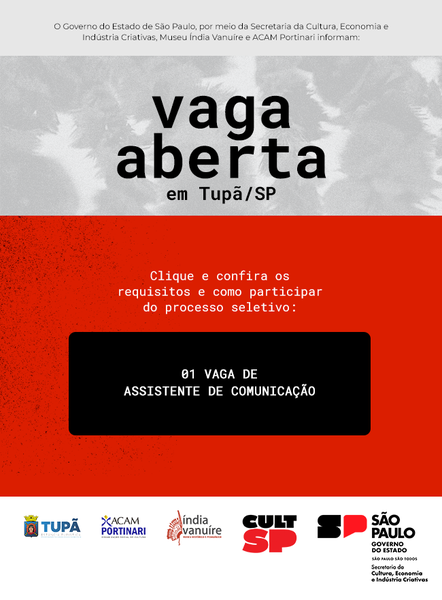 Vaga Aberta no Museu Índia Vanuíre