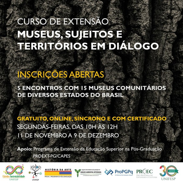 Curso de extensão “Museus, sujeitos e territórios em diálogo"